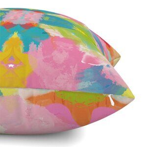 Custom made long lumbar throw pillow cover 14 x 36, beautiful, bright abstract